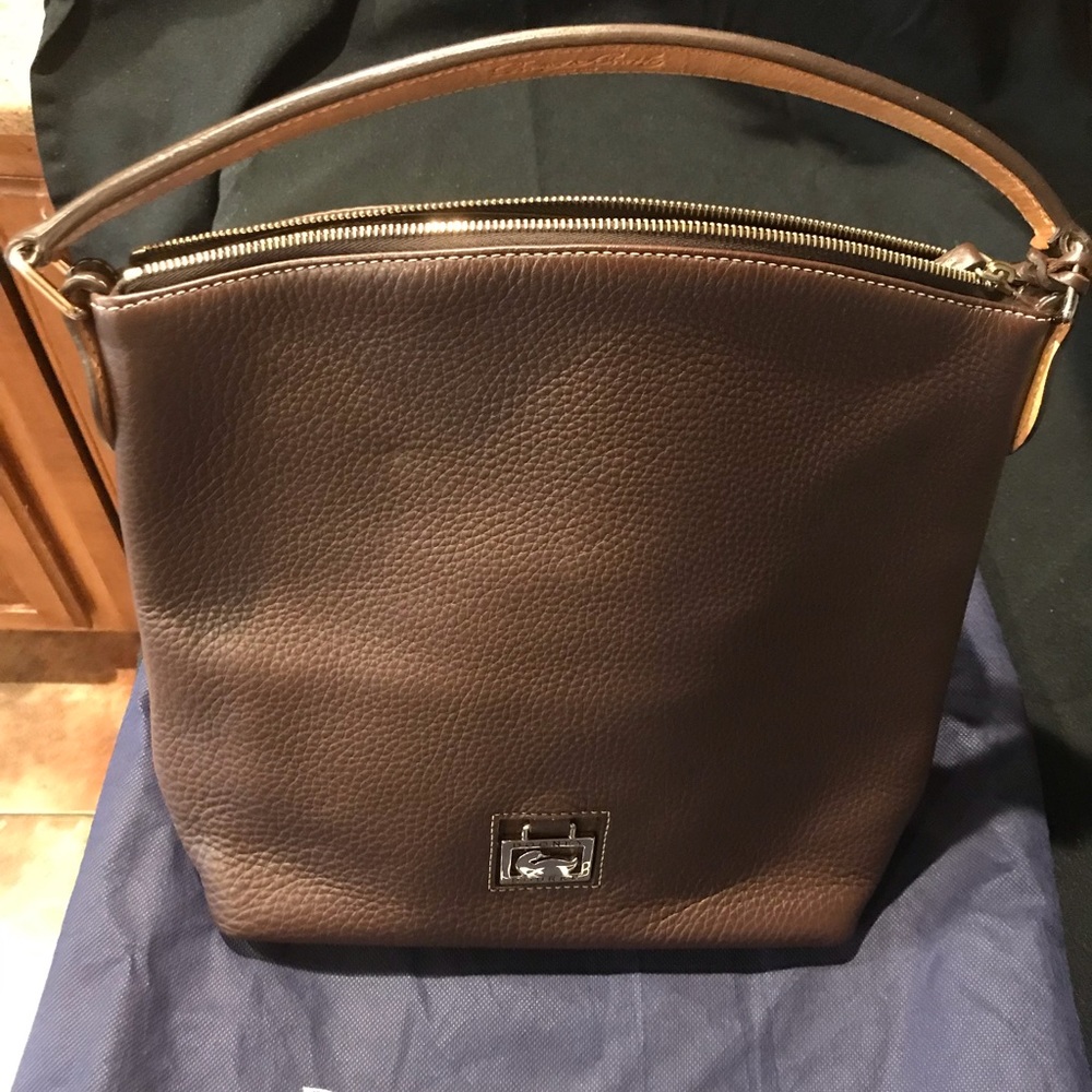 Chocolate brown Dooney & Burke hobo bag